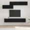 vidaXL Set comodă TV 7 pcs Stejar negru 60 x 30 x 30 cm Lemn compozit 3393487