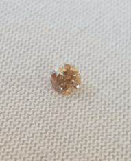 &amp;gt;&amp;gt; DIAMANT NATURAL CHAMPAGNE - 0,14ct. - 3,3 X 2,0 mm - Certificat Aut. ! ! ! foto