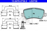 Set placute frana,frana disc VOLVO S80 II (AS) (2006 - 2016) ATE 13.0470-2736.2