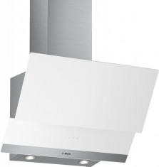 Hota Decorativa Bosch DWK065G20R, Putere de absorbtie 530 m3/h, Control touch, 3 trepte de putere, latime 60 cm, Alba foto