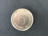 Moneda de 5 dinari,veche,SFR Jugoslavija,de colecție.
