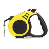 Lesa retractabila cu maner ergonomic si buton de franare, tip banda, Lungime 3m, Greutate Maxima 15 Kg, Galben, Ropet