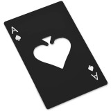 Cumpara ieftin Desfacator sticle tip card portofel, inox negru, 86 x 54 mm, model compact reutilizabil, deschizator bere