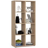 Biblioteca, placa laminata, 8 rafturi, stejar, 70.5x33x144 cm, Quad GartenVIP DiyLine, Artool