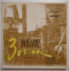 BOX 3 discuri vinil Electrecord cu pliant - Giacomo Puccini - Boema foto