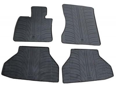 Set covorase auto din cauciuc BMW X6 (E71) 2008-2014, Automat, Negru, Gledring, 4 buc. foto