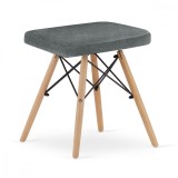 Scaun stil scandinav, Artool, Werk, fara spatar, stofa, lemn, gri, 42.5x40.5x45.5 cm, Leobert