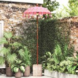 Cumpara ieftin Parasol cu bază 250 cm Bumbac, lemn