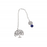 Semn de carte copacul vietii si floarea vietii cu lapis lazuli, Stonemania Bijou