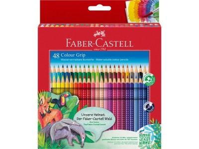 Creioane colorate triunghiulare grip 2001 Faber-Castell 48 culori/set foto