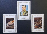 Umm al-Qiwain 1972 Seria "Cucerirea Spațiului / Iuri Gagarin &amp; Misiuni Cosmice Lunare" Obliterat CTO / Ștampilat de Onoare - A90