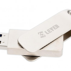 Stick Memorie USB LEVEN 128GB Carousel Line JUS301SL-128G USB 3.0 Argintiu - RESIGILAT