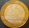 Moneda bimetal 10 FRANCI - FRANTA, anul 1992 *cod 796, Europa
