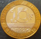 Cumpara ieftin Moneda bimetal 10 FRANCI - FRANTA, anul 1992 *cod 796, Europa