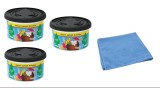 Odorizant auto Wunder baum Fiber Can 3 Pack Tropical si Laveta Microfibra