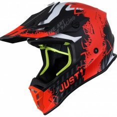 Casca motocross/atv Just1 Mask, culoare portocaliu fluorescent / negru mat, mari Cod Produs: MX_NEW 6063320253003XL