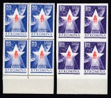 ROMANIA 1963 LP 559 COSMONAUTICA IN SLUJBA PACII - LUNA 4 SERIA IN BLOC DE 4 MNH