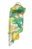 Esarfa tip sal cu 2 fete, verde/galben, Marime universala