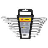 Set chei combinate fixe-inelare Topex 6-19 mm, 8 piese, otel CrV