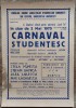 Afis de mici dimensiuni Carnaval Studentesc 1975