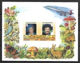 BRITISH VIRGIN ISLANDS 1985 REGINA ELISABETH II FAUNA PASARI CIUPERCI, Nestampilat