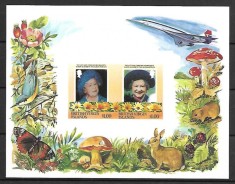 BRITISH VIRGIN ISLANDS 1985 REGINA ELISABETH II FAUNA PASARI CIUPERCI foto