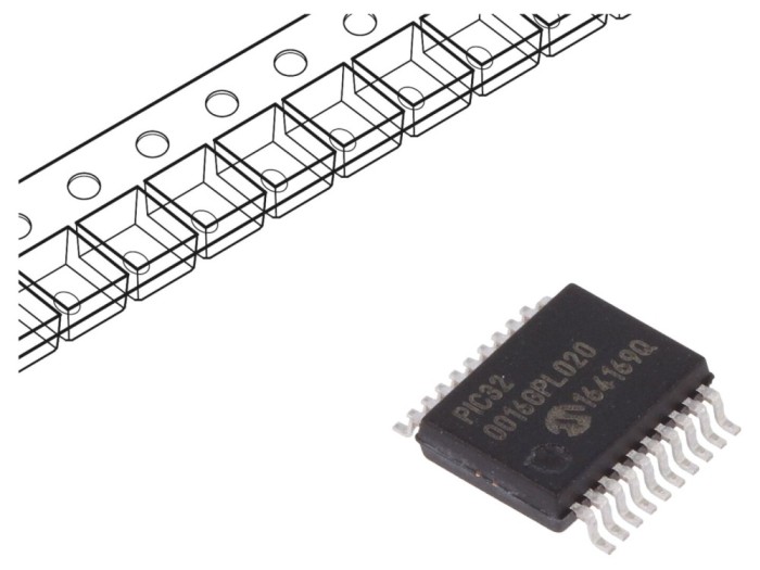 Microcontroler PIC 16kB, I2S, SPI, UART