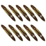 Cumpara ieftin Set 10 x Manere din plastic, WJS-312, lungime 27 mm, distanta gauri 96 mm, auriu - maro inchis