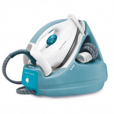 Statie de calcat Tefal Easy Pressing GV5265E1, putere 2400 W, capacitate 1 l, talpa Durilium Airglide, 85 g/min, alb/albastru foto