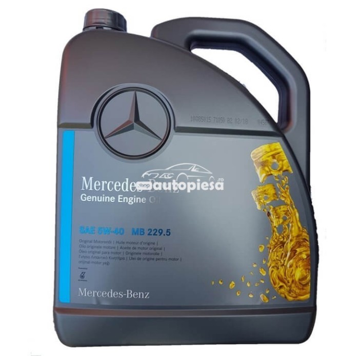 Ulei motor original MERCEDES 5W40 (MB 229.5) 5L A0009898301BAA4 Ulei motor original MERCEDES 5W40 (MB 229.5) 5L A0009898301BAA4