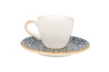 Bonna Alhambra - Ce&Egrave;ti de espresso &Egrave;i farfurie - 80.0 cc - Por&Aring;&pound;elan - 6er set
