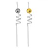 Set Paie Fancy Reutilizabile Disco Ball, Plastic Transparent, Argintiu și Auriu, 6x270mm, 2 Bucăți, Oem