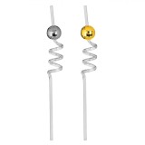 Set Paie Fancy Reutilizabile Disco Ball, Plastic Transparent, Argintiu și Auriu, 6x270mm, 2 Bucăți, Oem