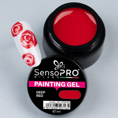 Gel UV Pictura Unghii Deep Red 5ml, SensoPRO Milano