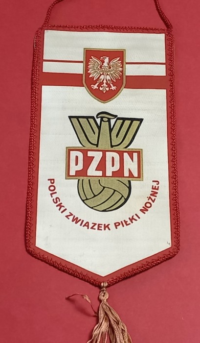 Fanion fotbal - Federatia de Fotbal din POLONIA (27X14 cm)