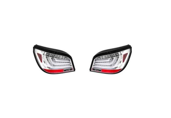 Set stopuri spate, lampa Bmw Seria 5 (E60), 04.2007-06.2010, model: Sedan, tuning, montare spate, stanga+dreapta, LED; alb, transparent; tuning; Taiw