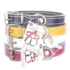 Zgarda piele 1,4 cm/30 cm nr 0 mix color
