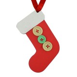 Decoratiune de Craciun tip cizma suspendabila, set 5 bucati