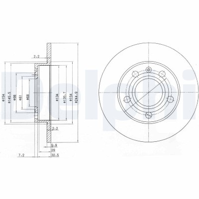 DELPHI BG2753C Disc frana foto