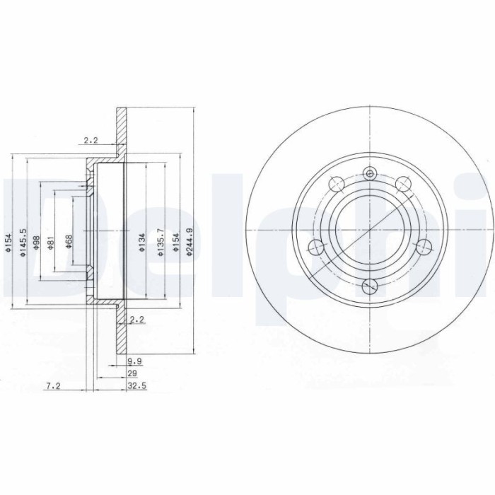 DELPHI BG2753C Disc frana
