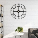 VidaXL Ceas de perete, negru, &Oslash;50 cm, fier