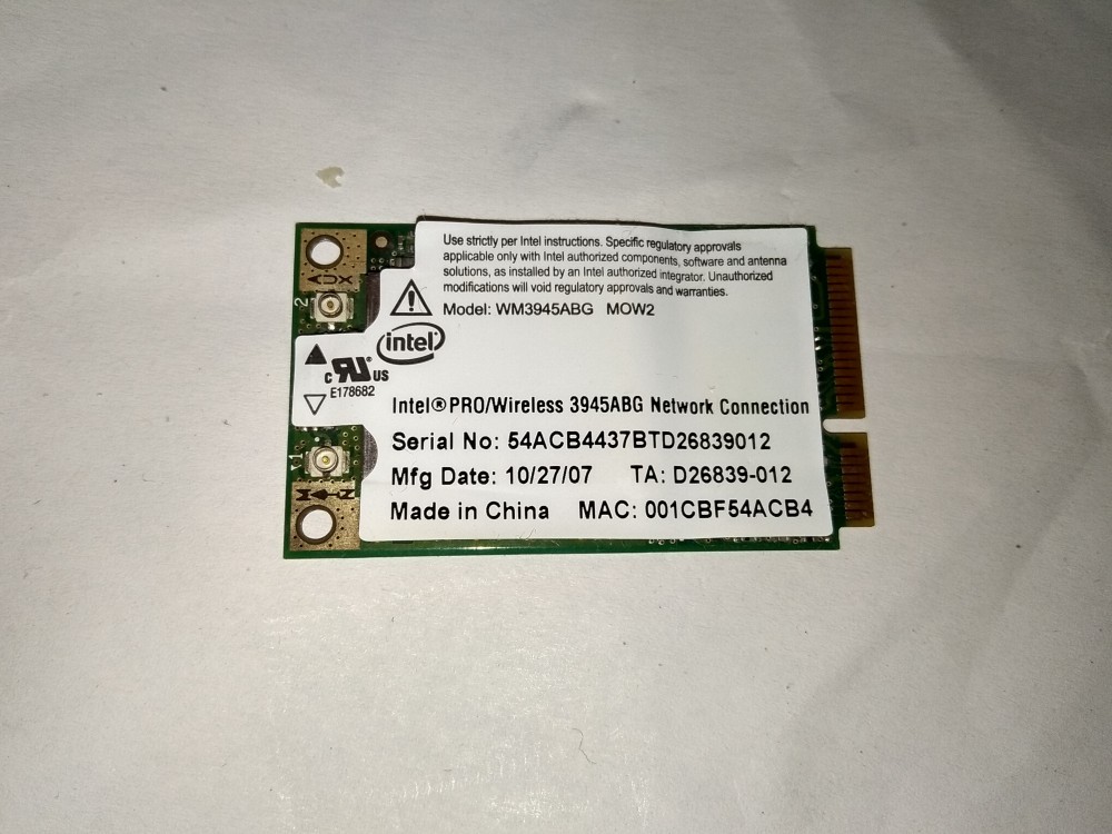 Placa wifi Intel/PRO wireless 3945ABG | arhiva Okazii.ro