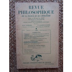 Revue philosophique de la France et de l&#039;&eacute;tranger NR 7-9 1950
