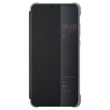 Husa HUAWEI P30 - Flip Wallet Clear (Negru)