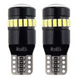 Bec Led 18SMD 3014 plus 1SMD 12/24V Pozitie W5W T10 Canbus 2buc - Alb Garage AutoRide, Amio