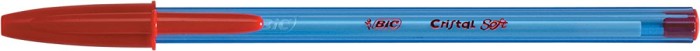 Pix Cristal Soft, roșu, varf 0.45 mm, BIC