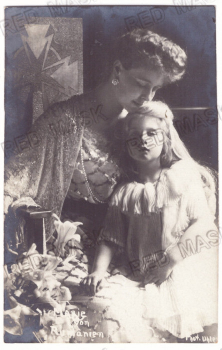 5117 - Regina MARIA, Queen MARY &amp; Princess MARIA Romania - old postcard - unused