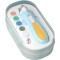Pila Electrica, pentru Copii si Bebelusi, din ABS, 6 Accesorii, cu Lumina LED, 9.5 x 6 x 17 cm, Albastru/Portocaliu