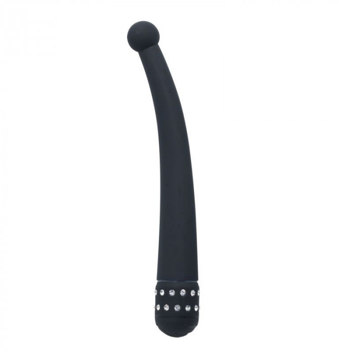 Vibrator Anal Black Diamond, Negru cu Strassuri