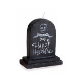 Cumpara ieftin Lumanare Halloween ceara neagra alba cm 6 x 3,5 x 7,5 H